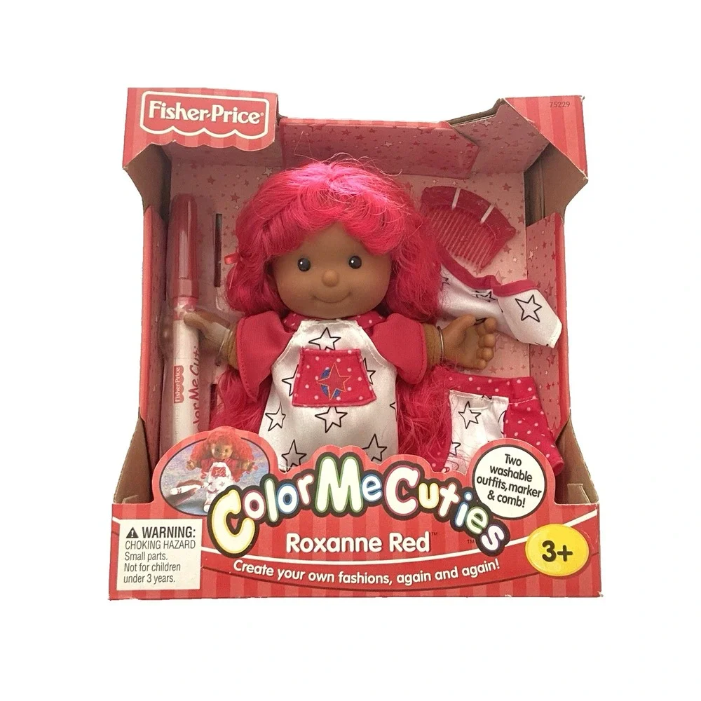 Vtg 2000 Fisher Price Color Me Cuties Roxanne Red Doll ~ New in Box